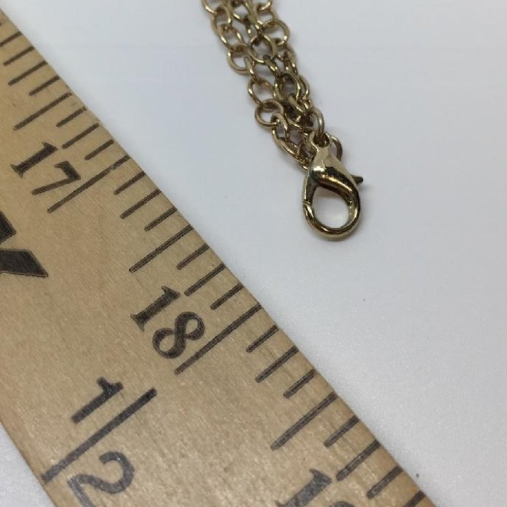 Gold Modern Geometric Peach Bib Necklace Lotus Gin - image 5